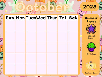 Preview of October Morning Calendar