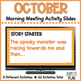 October Morning Meeting Activities