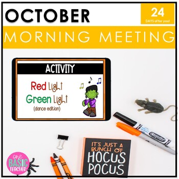 October Morning Meeting Quick and Easy by One Basic Teacher | TPT