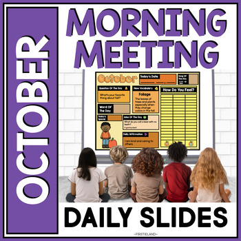 Preview of October Morning Meeting Slides Kindergarten 1st Grade Daily Slides Activities