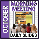 October Morning Meeting Slides Kindergarten 1st Grade Dail