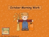 October Morning Work First Grade