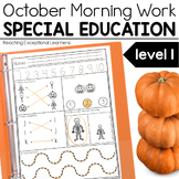 October Morning Work Special Education