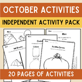 October Early Finishers Independent Activities | Elementar