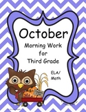 October Morning Work for Third Grade