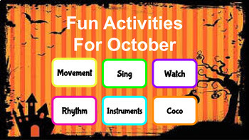 Preview of October Music Activities