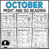 DOLLAR Deal October Print and Go Reading Worksheets CVC Words