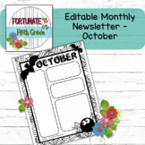 Editable October Newsletter Template