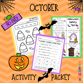 Halloween Activity Packet - October Theme Featuring Couple