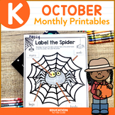 October No Prep Packet for Kindergarten | Halloween | Pumpkins