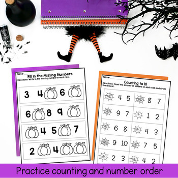 October No Prep Worksheets for Preschool and Pre-K by Perfectly Preschool