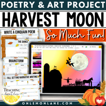 Preview of October November Fall Autumn Autumn Writing Poem Poetry Art Project Activities