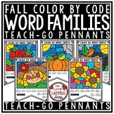 October November Fall Color by Code Word Family Activities