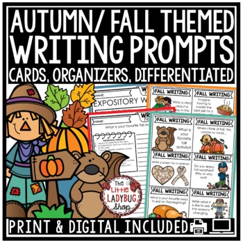 Preview of October November Fall Writing Journal Prompts Activities 3rd 4th Grade Autumn