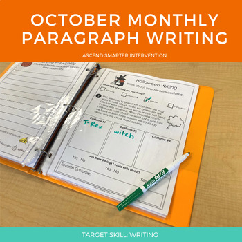 Preview of October Paragraph Writing Prompts