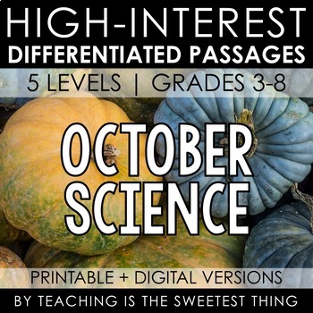 Preview of October Passages: Science - Print + Interactive Digital