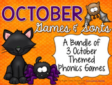 October Phonics Games & Sorts