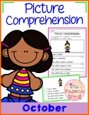 October Picture Comprehension Cards and Worksheets
