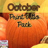 October Print & Go Pack - ELA & Math Printables