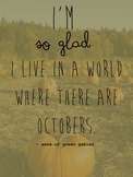 October Pumpkin Quote Poster
