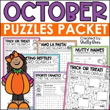 October Puzzles and Mazes Packet | Halloween Word Search