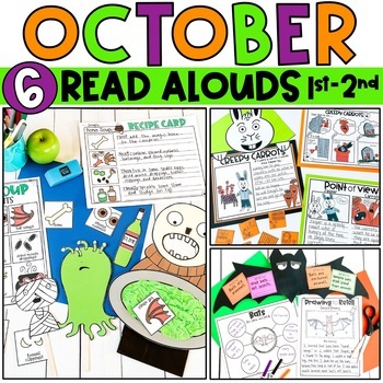 Preview of October Read Alouds - Halloween Activities - Reading Comprehension Bundle