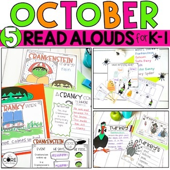 Preview of October Read Aloud Lessons - Halloween Activities - Reading Comprehension K, 1st