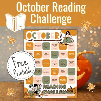 Preview of October Reading Challenge for Book Month | Free Printable