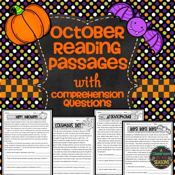 Preview of October Reading Comprehension