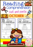 October Reading Comprehension Cut and Paste