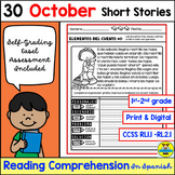October Reading Comprehension Passages In Spanish Print an