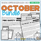 October Reading Comprehension Passages and Questions for 3