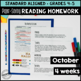 October Reading Homework for 4th & 5th PAPER-SAVING color 