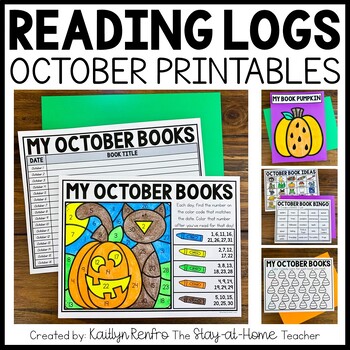 Preview of October Reading Logs | Halloween Homework Printables | Homeschool Activities