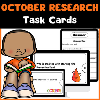 Preview of 48 October Research Task Cards