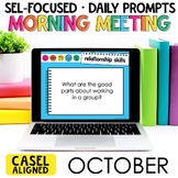 October SEL Morning Meeting for Social Emotional Learning 