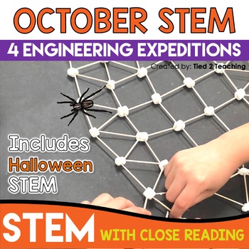 Preview of October STEM and Halloween STEM Activities and Challenges with Close Reading