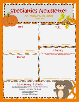 Preview of October Monthly School Newsletter