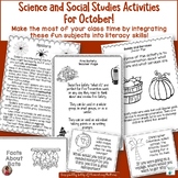 October Science and Social Studies Printables, Worksheets,