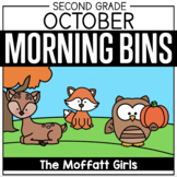 October Second Grade Morning Tubs / Bins  (Morning Work) F
