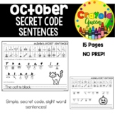 October Secret Code Sentences