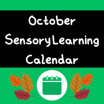 Preview of October Sensory Learning Calendar
