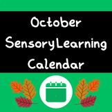October Sensory Learning Calendar