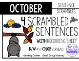 October Sentence Scrambles