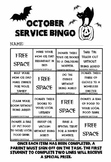 October Service Bingo