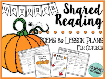 Preview of October Shared Reading: Poems and Lesson Plans