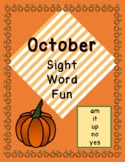 October Sight Word Fun