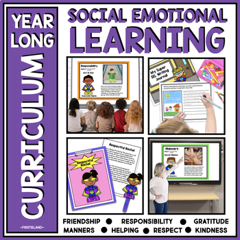 Preview of May Social Emotional Learning Curriculum Year Long 1st Grade SEL Activity