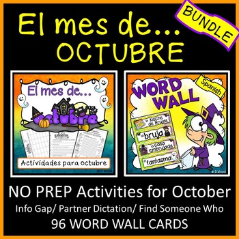 Preview of Spanish Halloween Activities BUNDLE