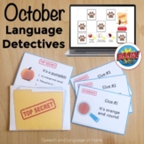 October Speech Therapy Language Activity | Comprehend Desc
